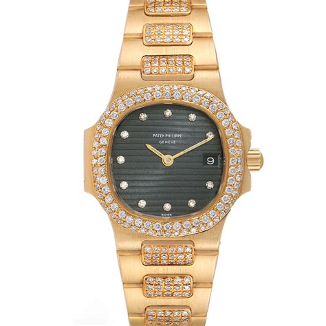 patek philippe womens gold diamond bezel|Patek Philippe gold watch.